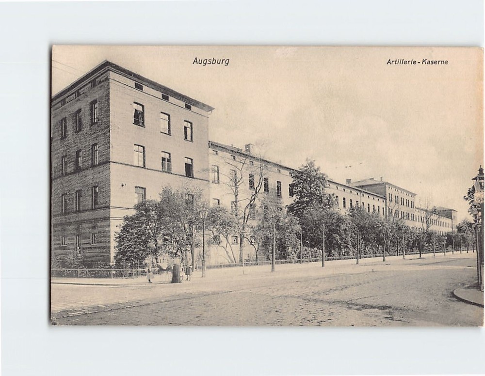 Postcard Artillerie Karserne Augsburg Germany