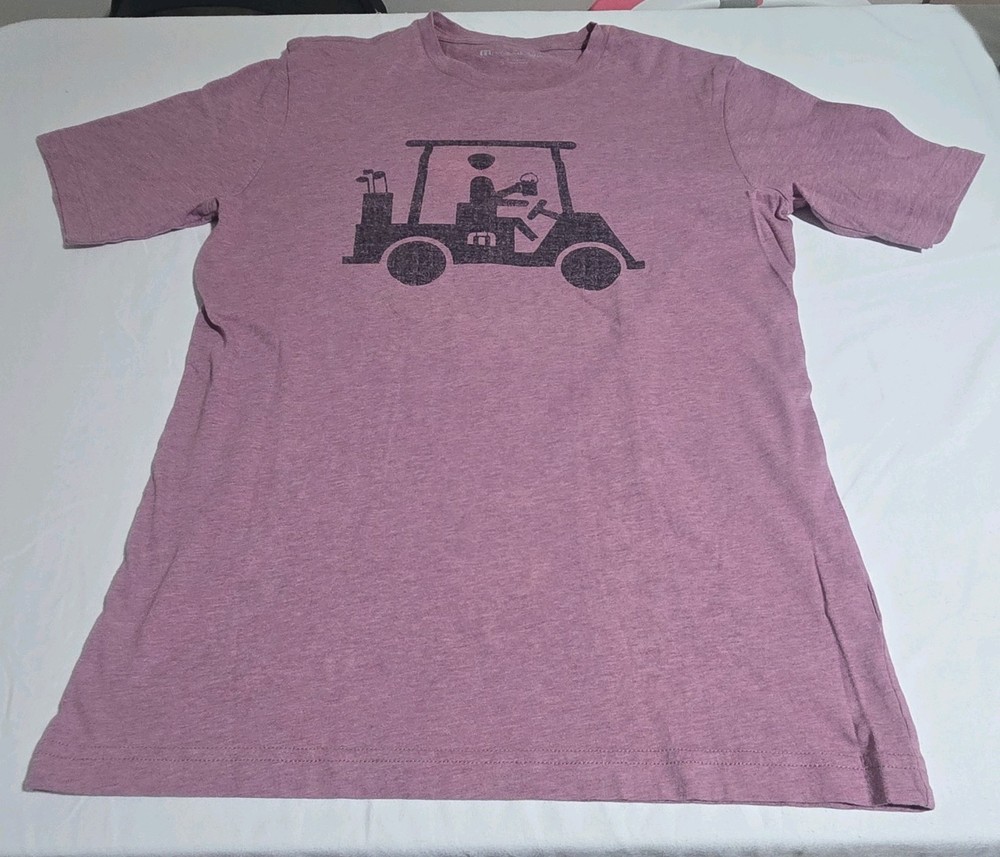Travis Mathew Golf Graphic Pink Pima Cotton T-Shirt S Men's Short Sleeve