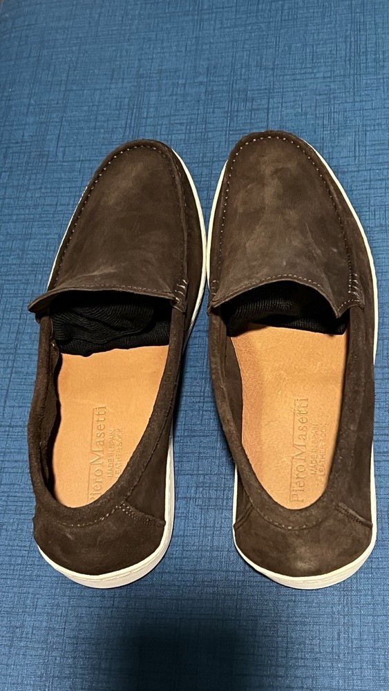 Piero Masetti Men’s Brown Suede Loafer/Sneaker Inside  Leather Size 11.5-12 US