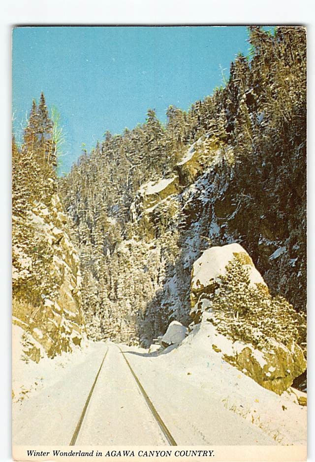 Postcard Winter Wonderland in Agawa Canyon Country Sault Ste. Marie Canada