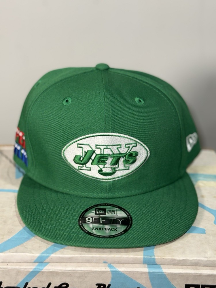 New Era 9Fifty NFL New York Jets III Super Bowl Patch Up Snapback Hat Green