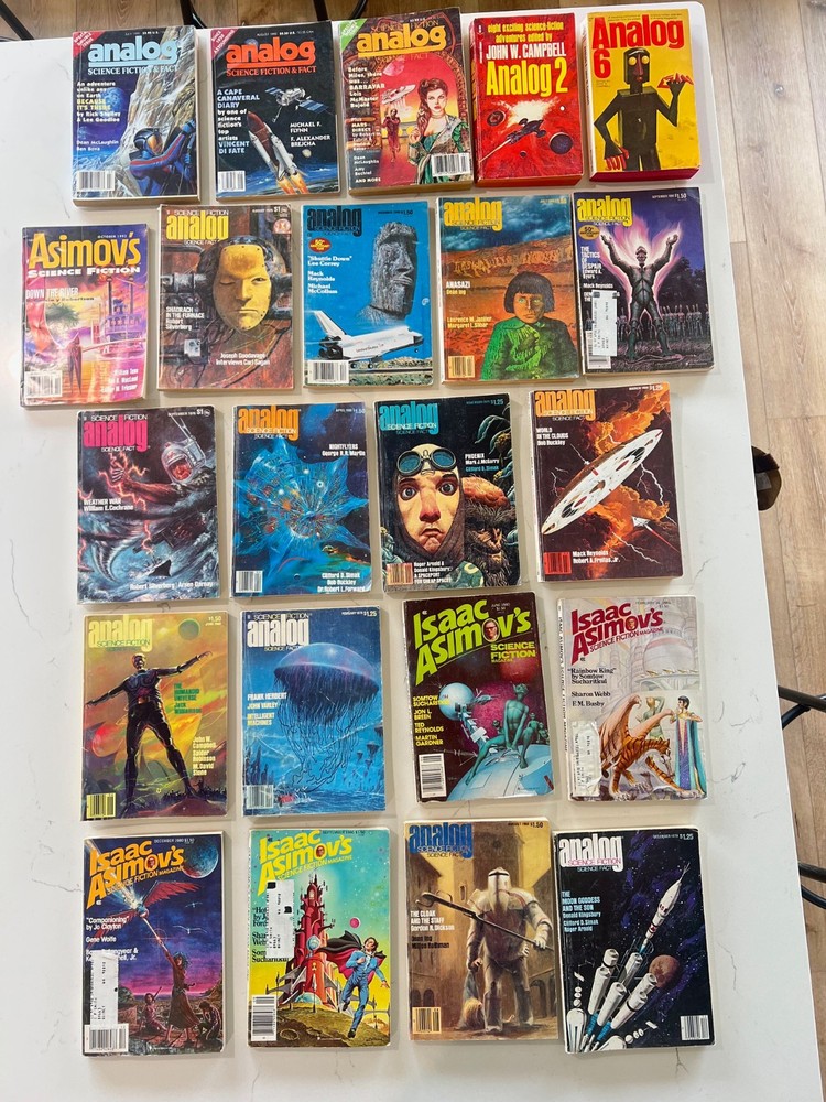 Vintage Analog & Asimov’s Sci-Fi  Lot 25+ Science Fiction Digest PB