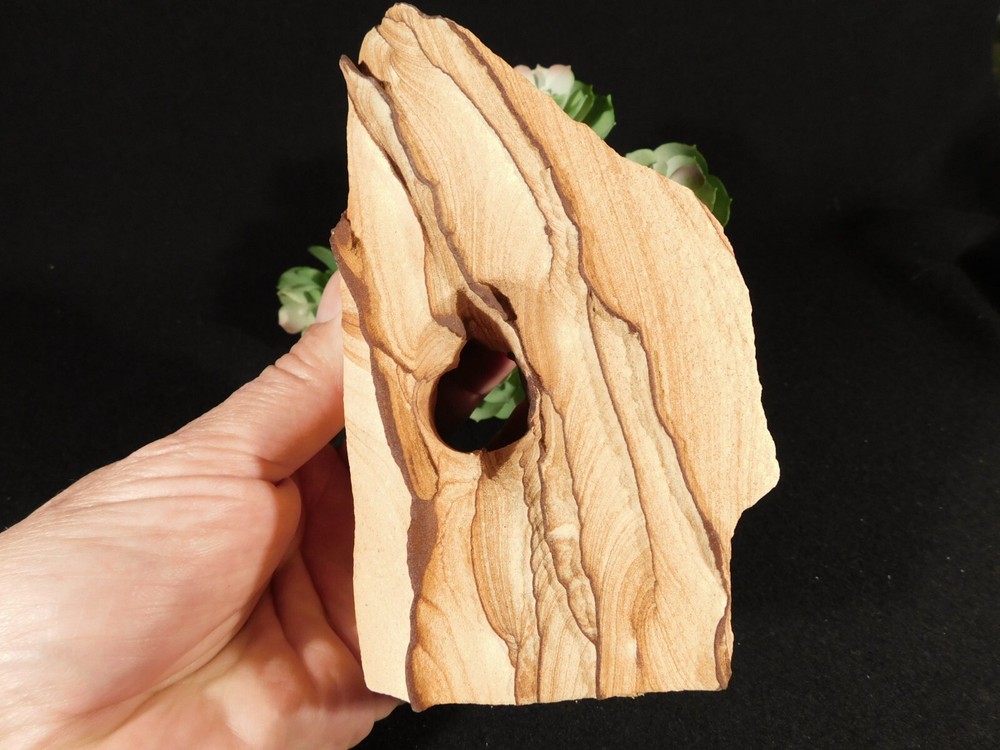 Navajo Sandstone Arch Sculpture with Hematite Accent from Utah 707g  -image