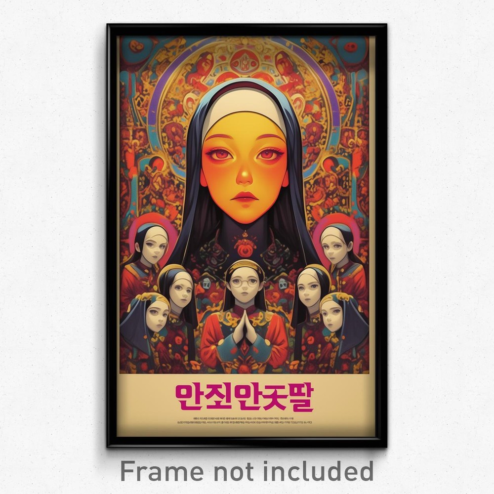 Korean Movie Poster - Pristine Nunnery (Korea Psychedelic Art Retro Film Print)