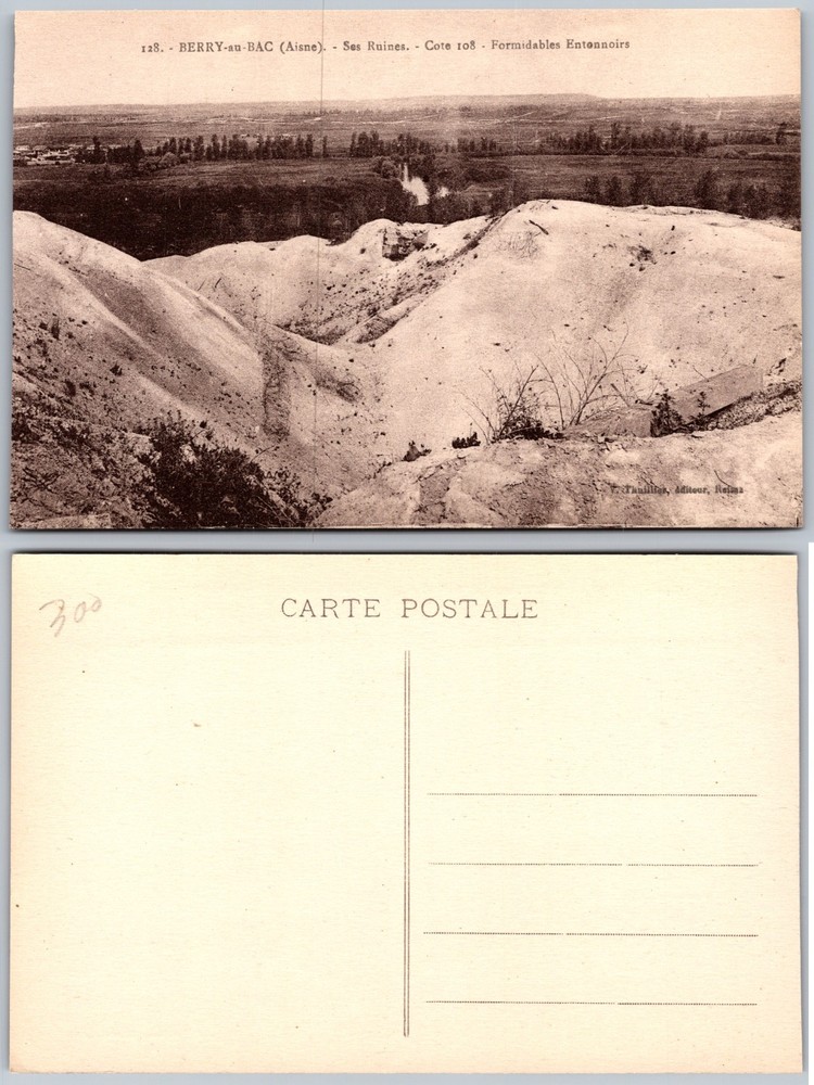 Berry Au Bac Ruins Cote 108 Postcard