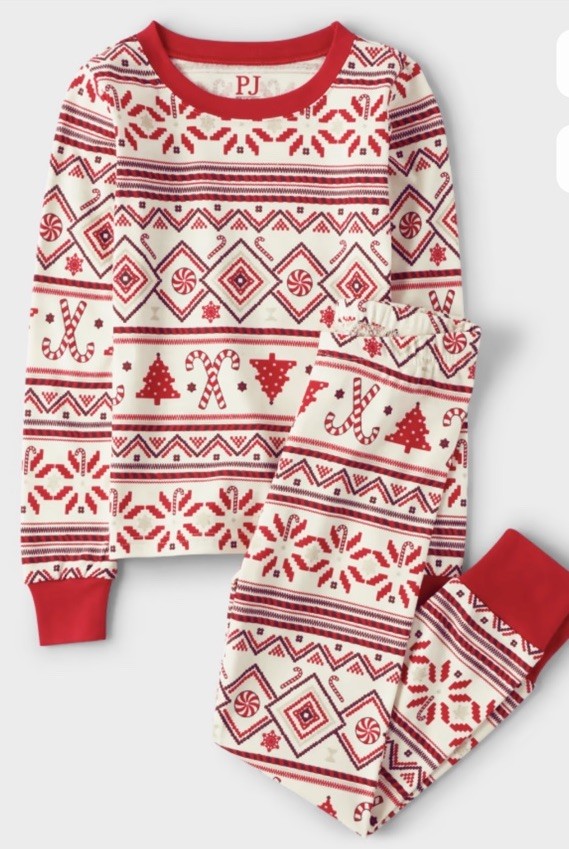 The Children's Place Unisex-Adult Christmas Holiday Pajama Cotton Set Size L/G