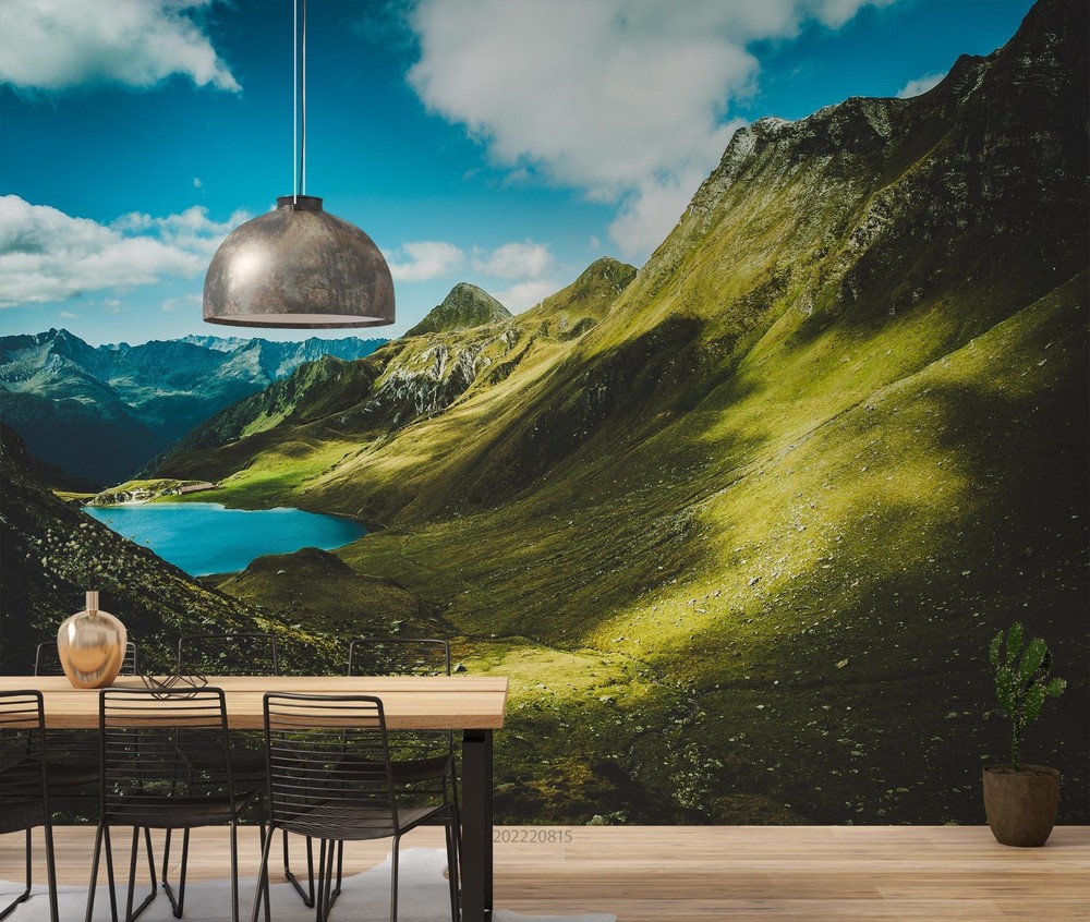 3D Mountain Lake Landscape Wall Murals Wallpaper Murals Wall Sticker