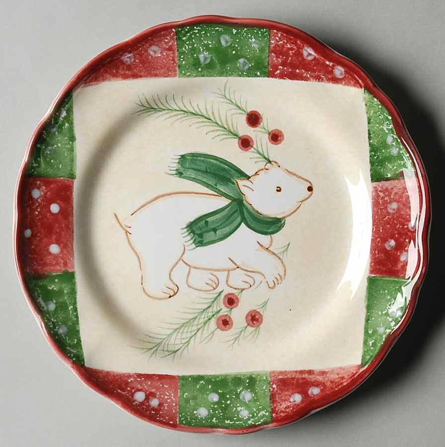 The Cellar  Log Cabin Christmas Accent Salad Plate 5828556-image