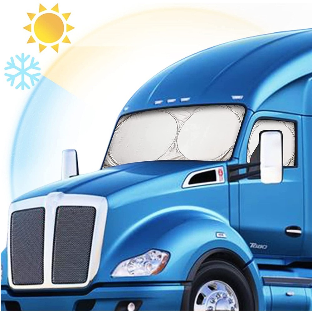 XL Foldable Semi-Truck Windshield Sunshade for UV Protection  