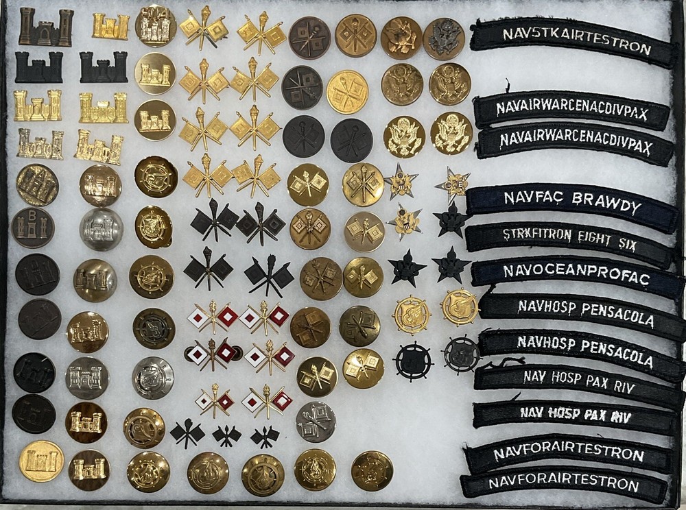 Lot Of Vintage Military Patches, Shoulder Insignia, Etc.