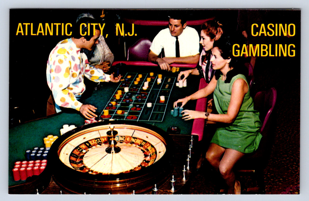 Vintage Postcard Atlantic City New Jersey Gambling Casino