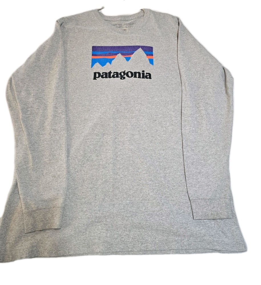 Patagonia Shirt Mens XL Gray Long Sleeve Pullover Responsibili-tee Light Casual