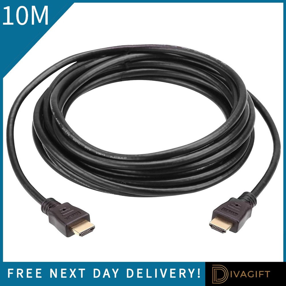 10M HDMI CABLE PREMIUM 4K 2.0 HIGH SPEED LEAD 2160P 3D HDTV ULTRA UHD 10 METRE