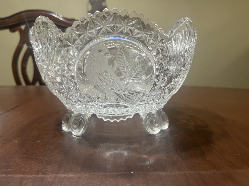 Hofbauer “The Byrds” Collection, Lead Crystal, Footed Bowl