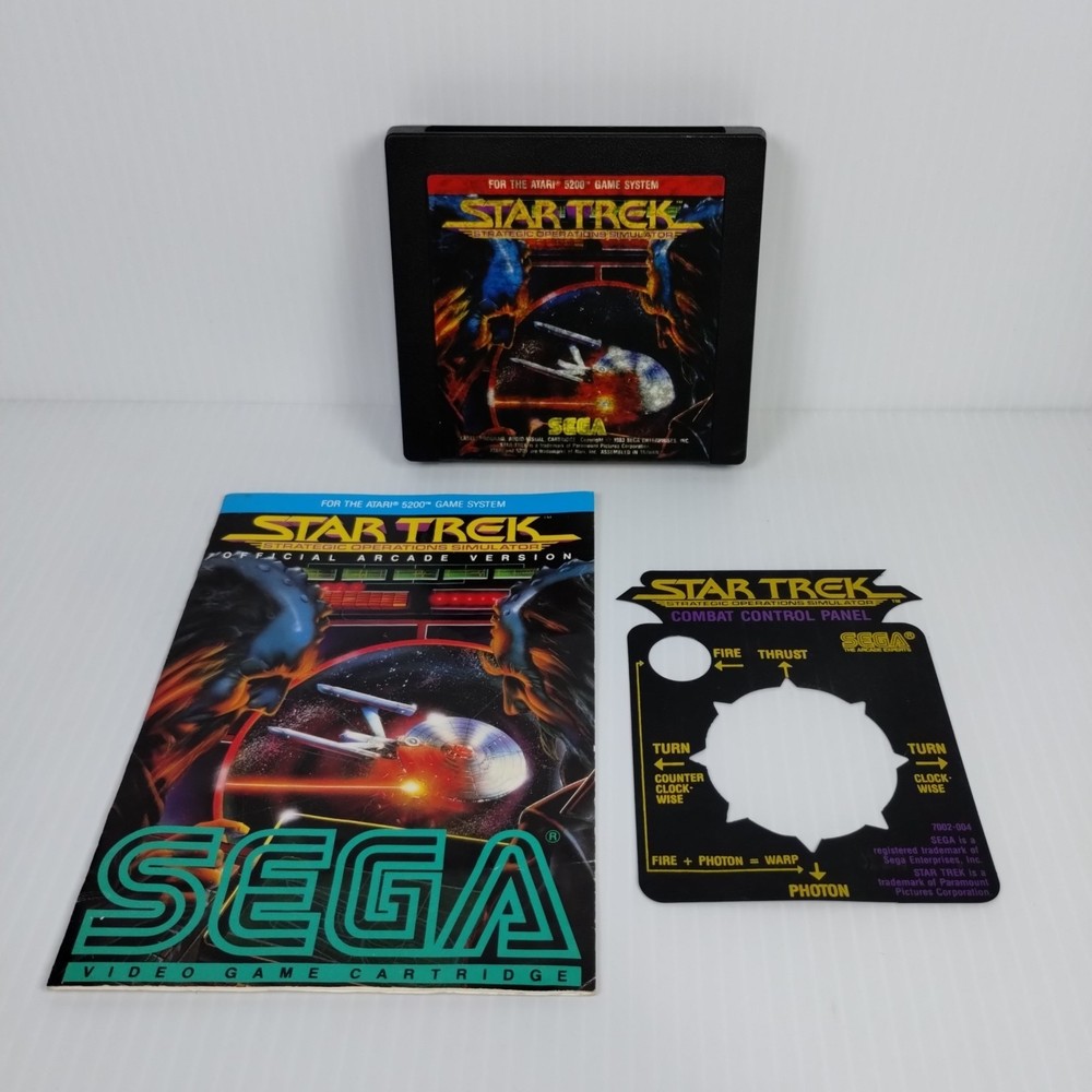 Star Trek Strategic Operations Simulator Atari 5200 Video Game Classic Space