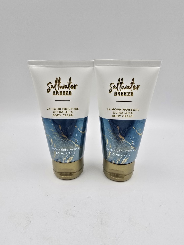 Bath & Body Works Salt Water Breeze Ultra Shea Body Cream 2.5 Oz - Lot of 2