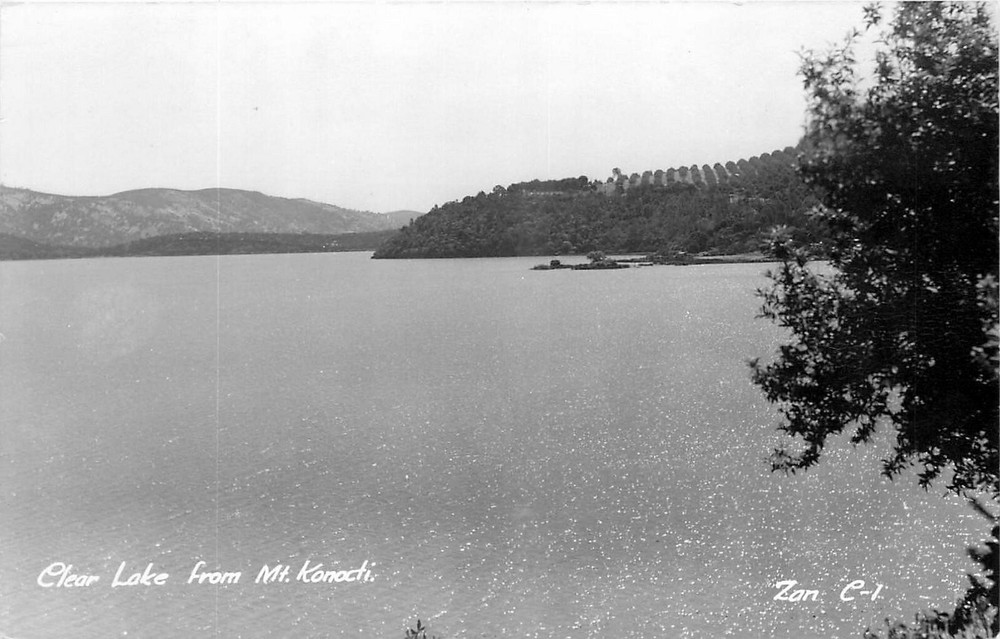 1950s California Clear Lake Mt. Konocti Postcard RPPC an C1  24-12006