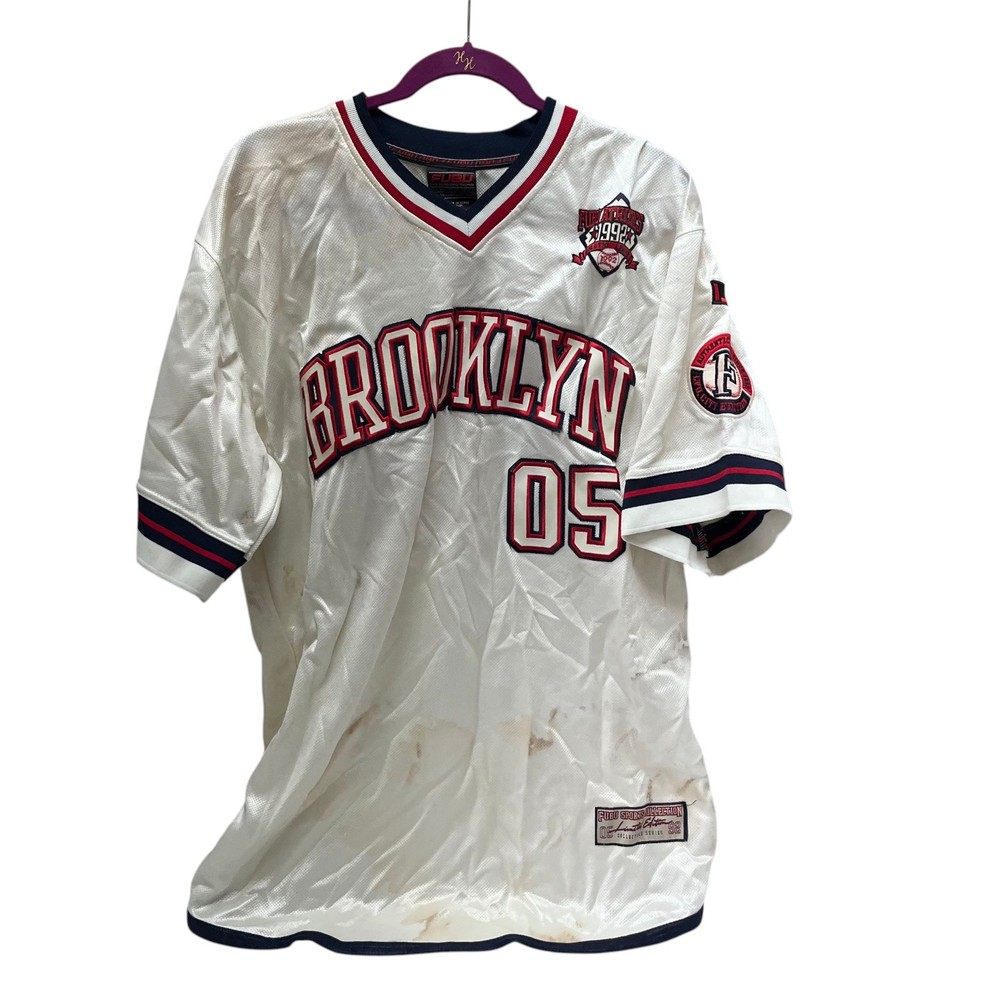 Vintage 1992 FUBU Brooklyn Limited Edition Sports Collectible Jersey Size L
