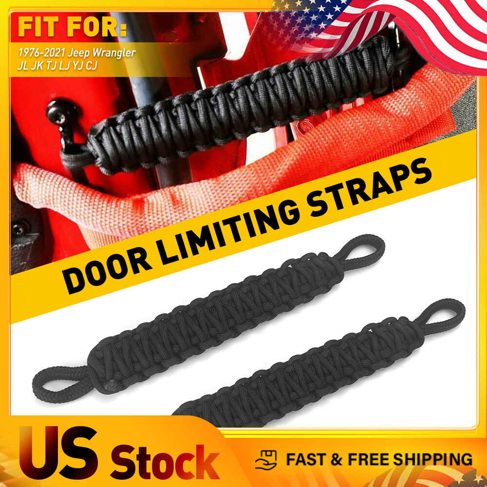 Polyester Car Limiting Door Straps for 1976-2021 Wrangler Jeep JL JK TJ LJ YJ CJ