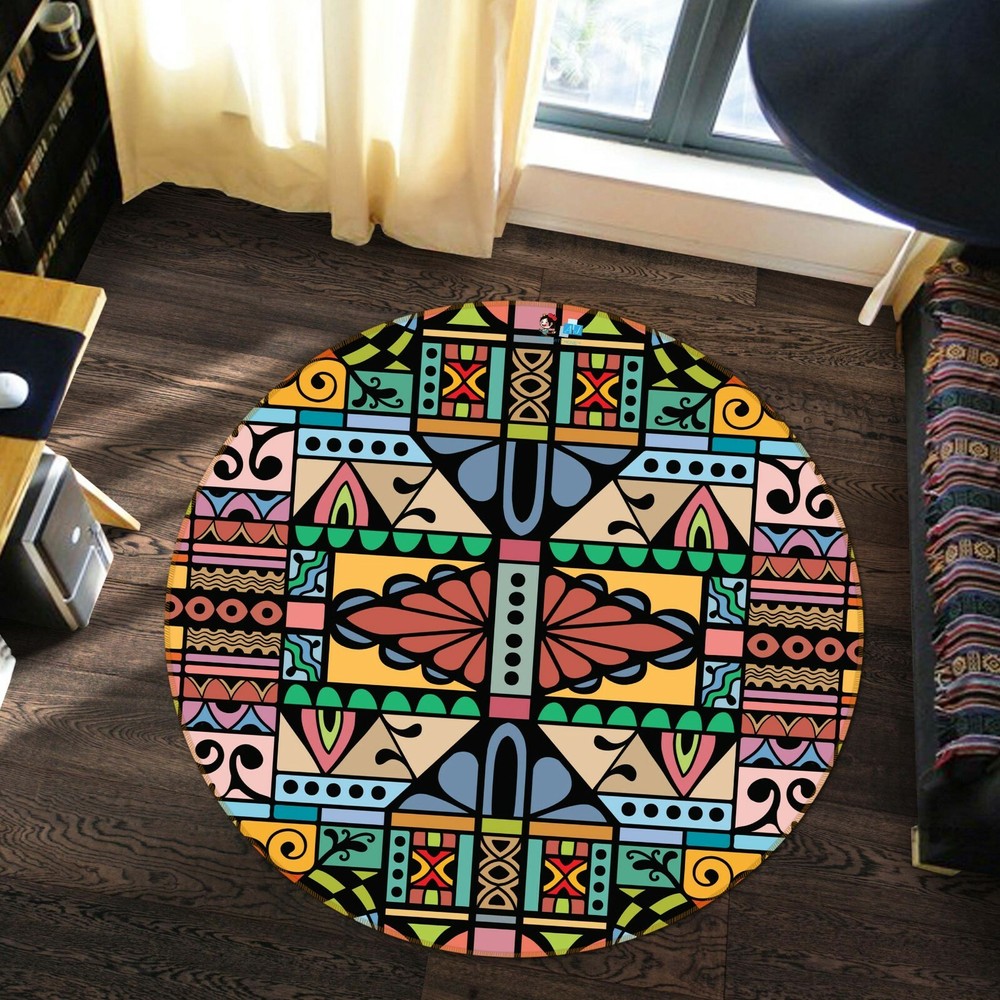 3D Painted Pattern Round NAO10373 Game Rug Mat Elegant Photo Carpet Mat Fay