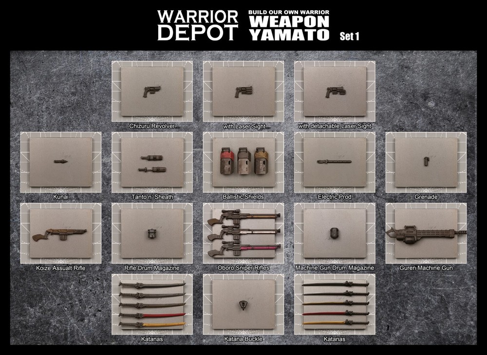 Acid Rain World Yamato Standard Weapon 1/18 3.75 Inch GI Joe Action Figure Accessory-image