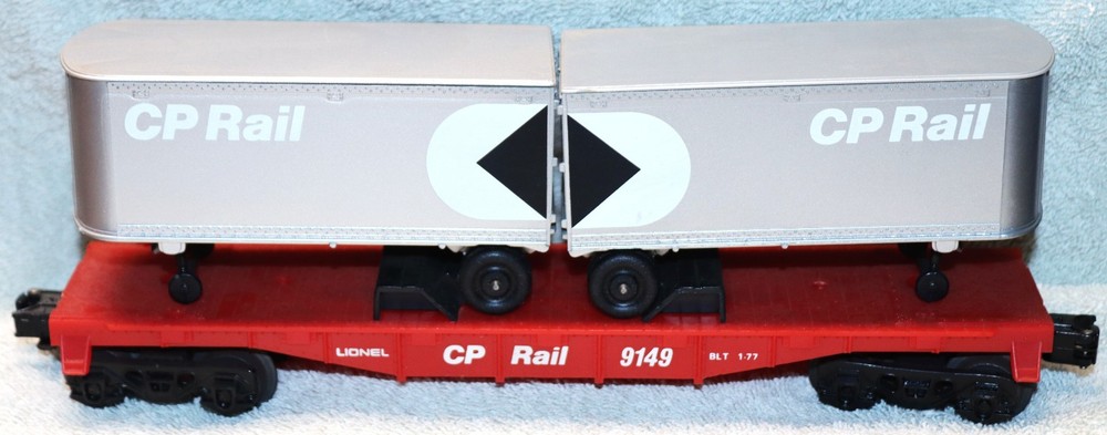Lionel Cp Flat Car & Trailers 9149 With Piggyback Vans Canadian Pacific Mint