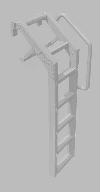 Custom kit 1/18 F-16 boarding ladder for BBI Elite Force F-16 unpainted