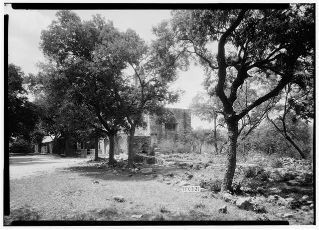 Texas 1930s Ruins Stone Building Trees Historic American Buildings Survey