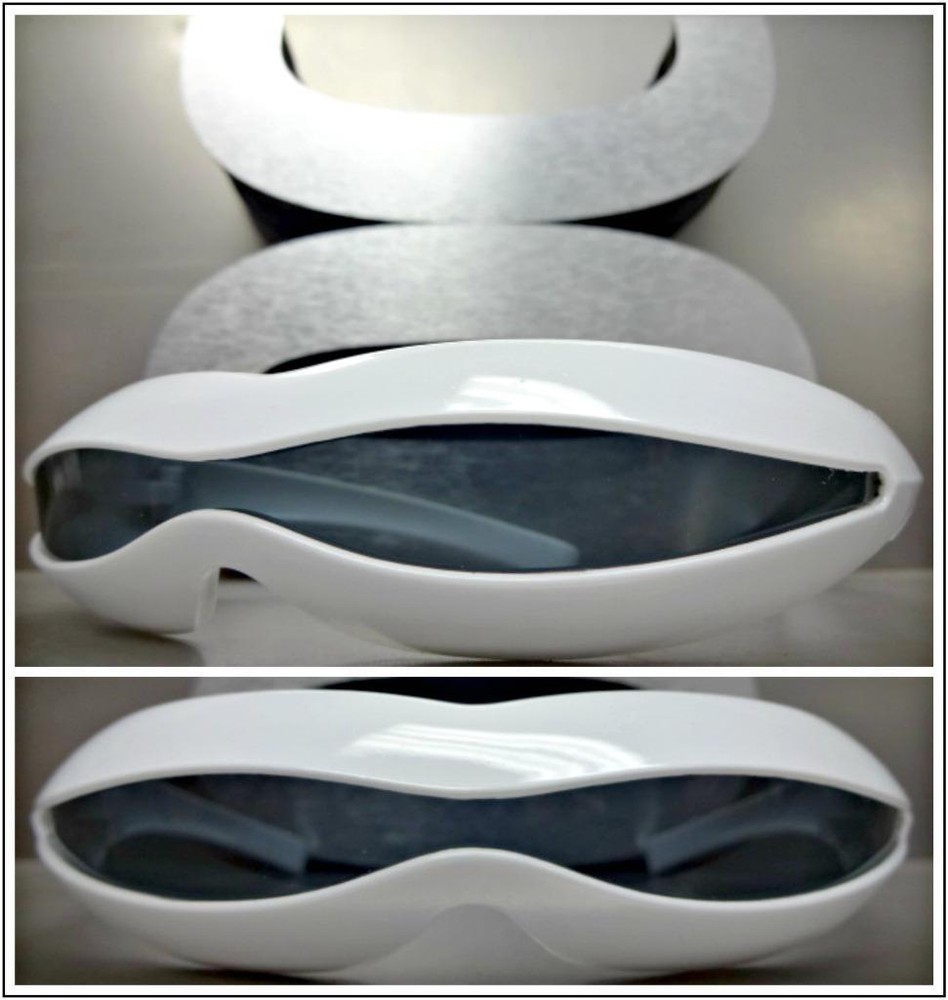 SPACE ROBOT PARTY RAVE COSTUME CYCLOPS FUTURISTIC SHIELD SUN GLASSES White Frame