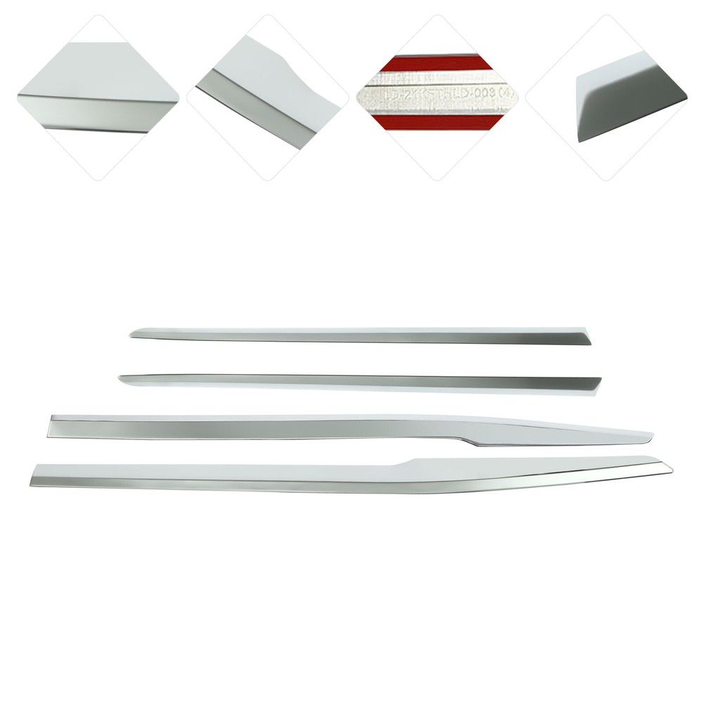 Chrome Outside Door Body Side Molding Cover Trim For 2020~2023 Toyota Highlander