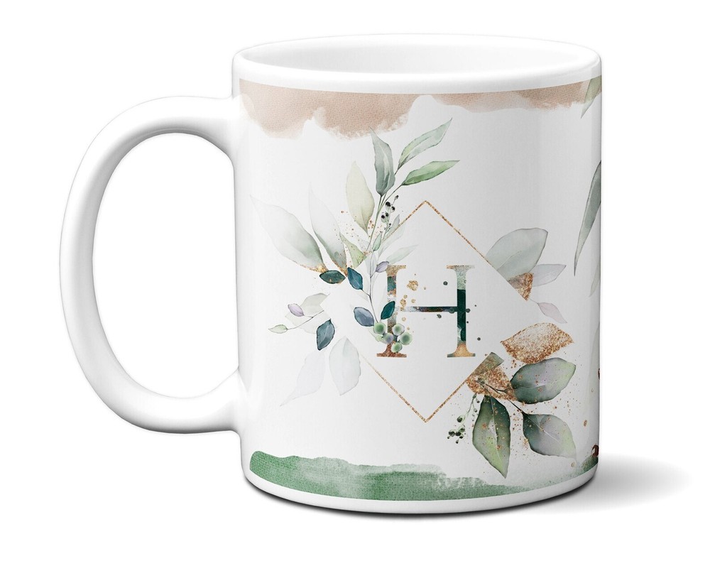 Monogram Flower Initial Personalized Name Cup Just Because Gift For Women
