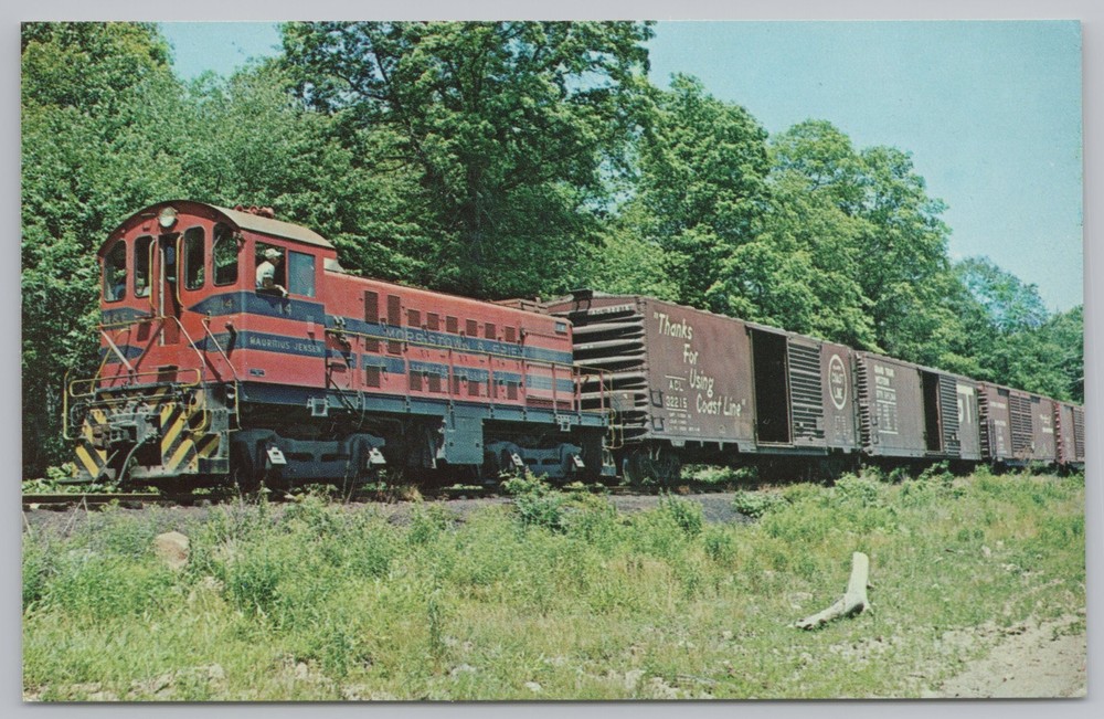 Transportation~Morristown & Erie RR Mauritius Jensen No 14~Vintage Postcard