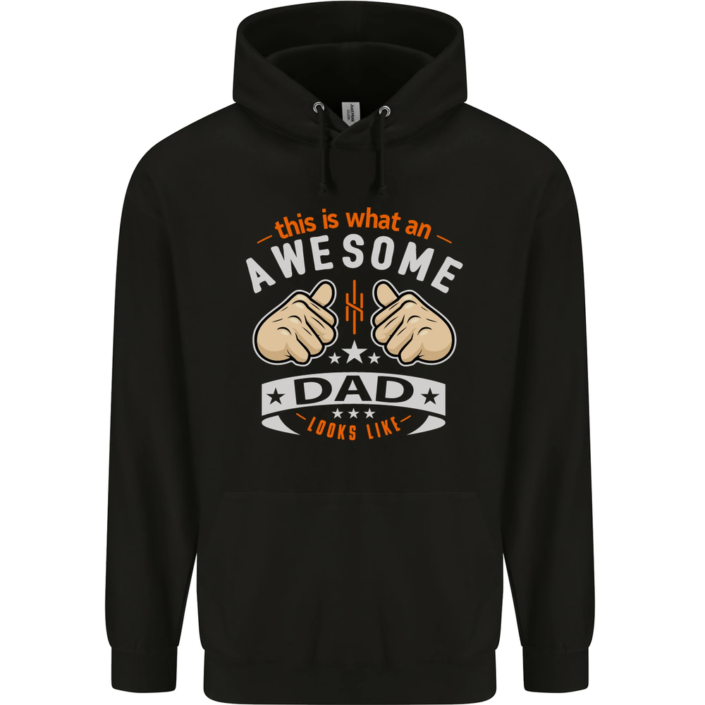This Is What an Awesome Dad Fathers Day Mens 80% Cotton Hoodie