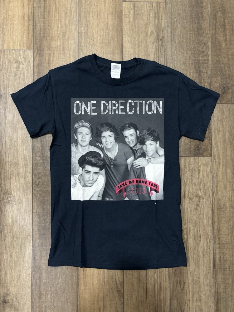One Direction 1D Shirt Take Me Home Tour 2013 Black Graphic Concert Tee Size S