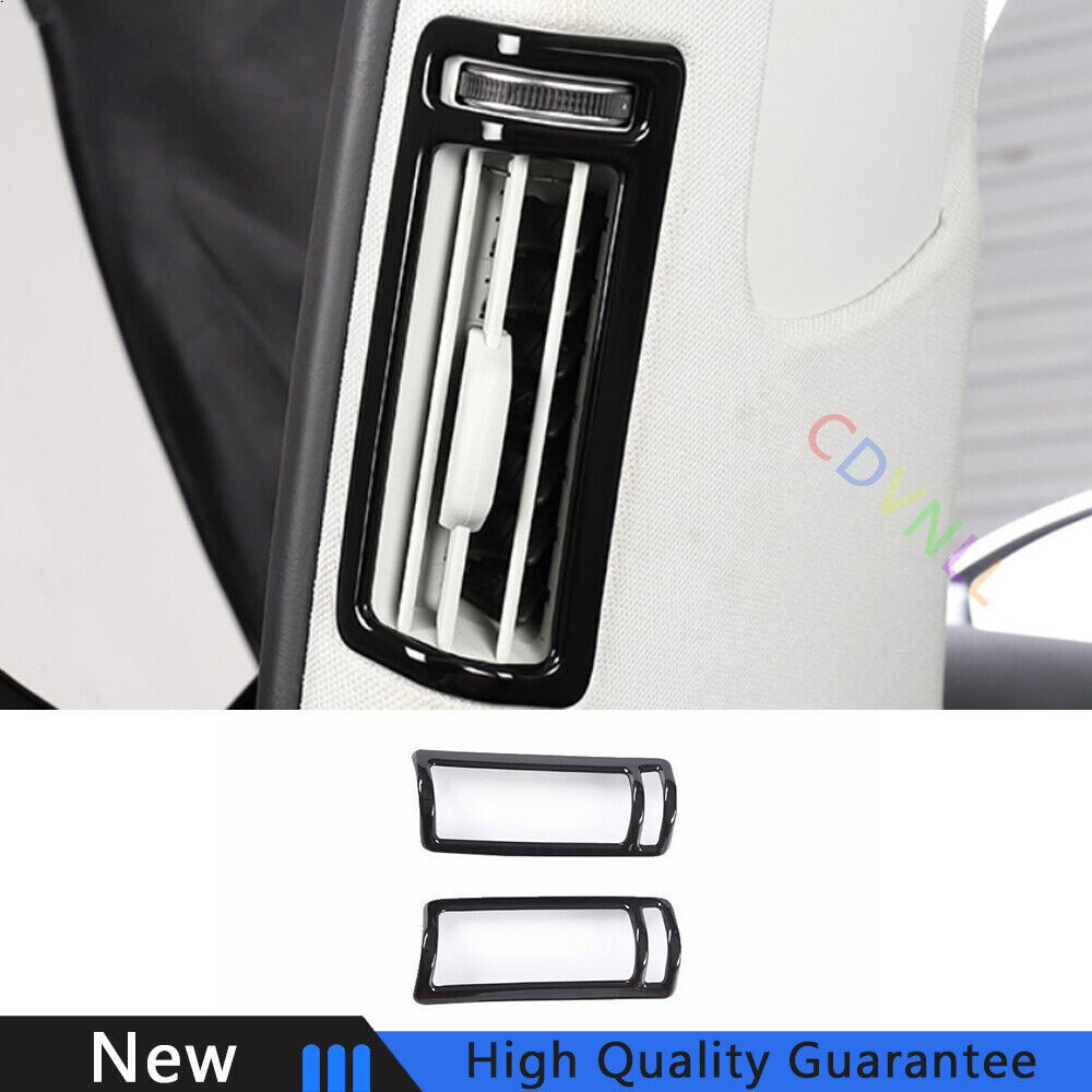Fit For Audi A8 2019-2022 Bright Black Car B Pillar Vent Air Outlet Frame Trim