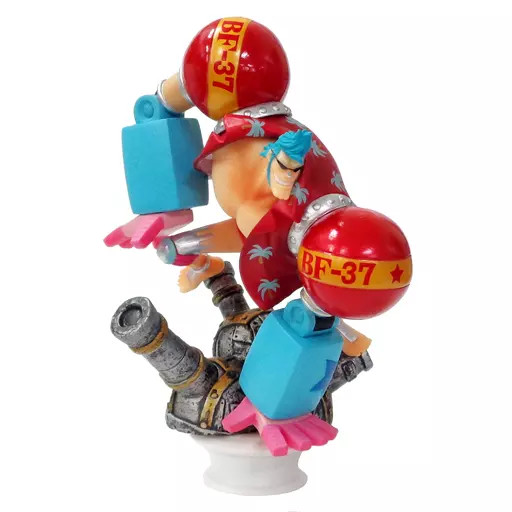 One Piece Franky Chess Piece Mini Figure Collection R White Pedestal