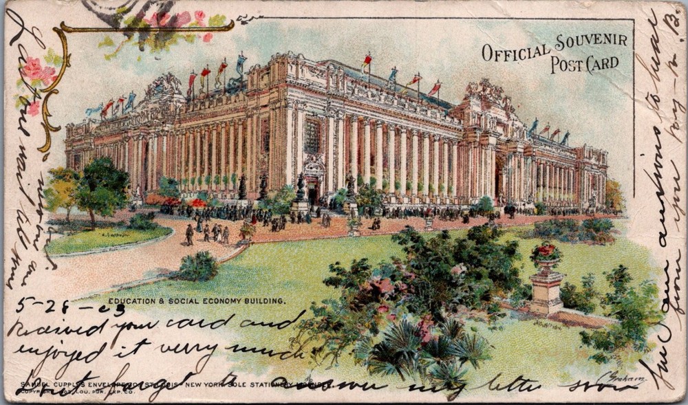 1904 St. Louis World's Fair Education & Social Economy Building Postcard