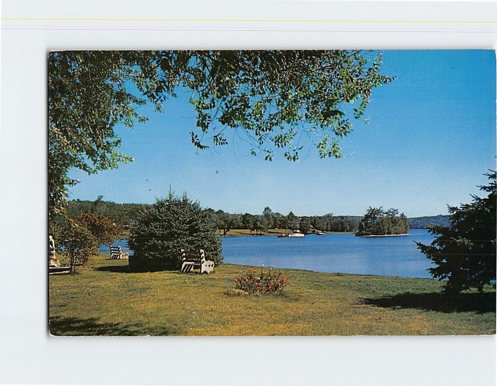 Postcard Meredith Park on Beautiful Lake Winnipesaukee New Hampshire USA