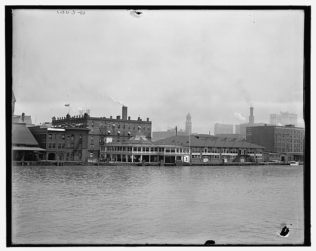 Photo:Detroit Michigan Wayne Hotel Pavilion Riverfront 1900s Skyline View