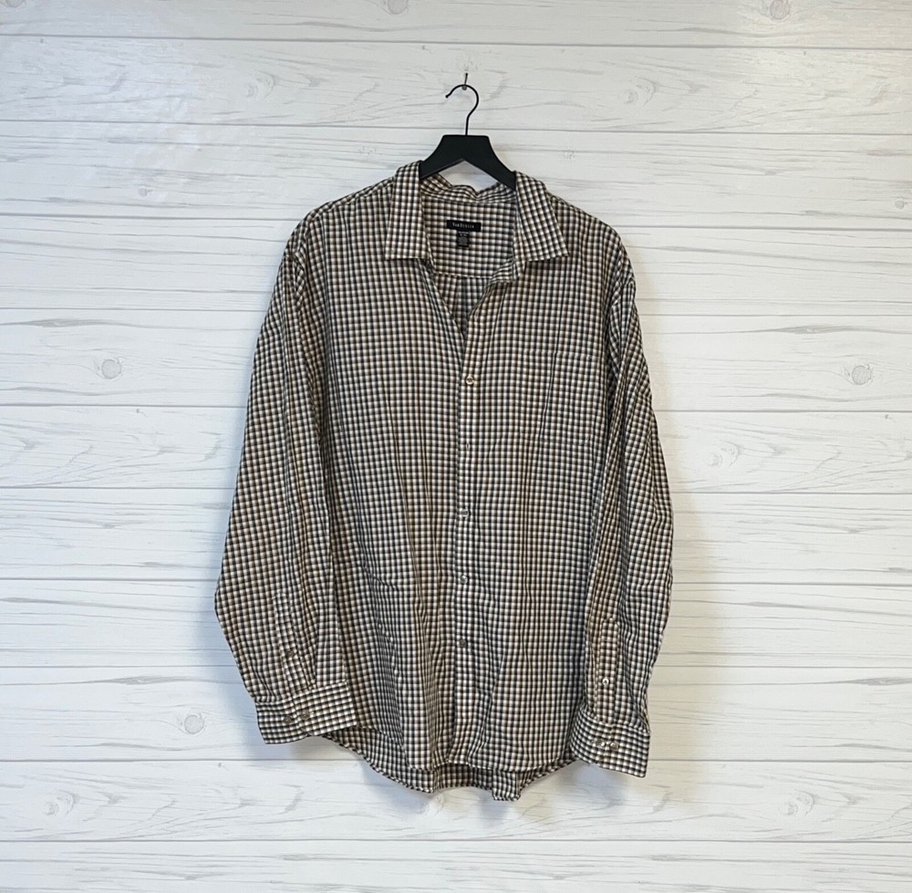 Van Heusen shirt mens size XXL button up long sleeve classic fit casual