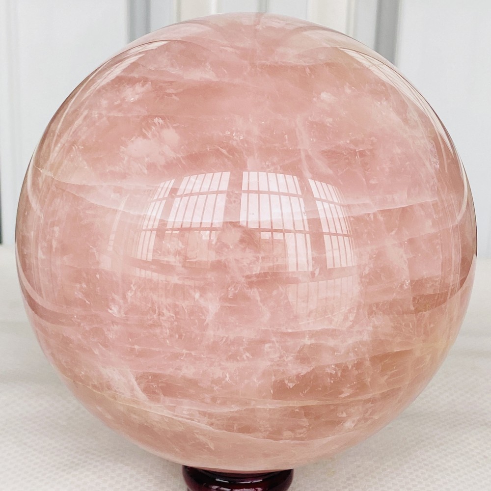 Natural Pink Rose Quartz Sphere Crystal Ball Reiki Healing 2960G