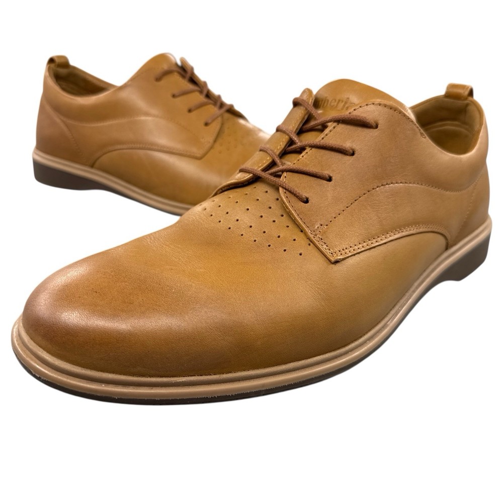 Amberjack The Original Oxford Shoes Mens 12 Brown Leather Comfort Soft Dress