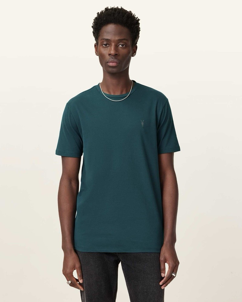 All Saints brace brushed cotton crew neck T-shirt Large organic cotton slim fit