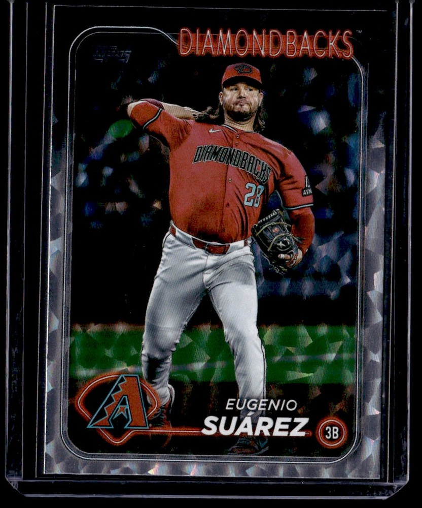 2024 Topps Update Eugenio Suarez Silver Crackle Foilboard Card US247