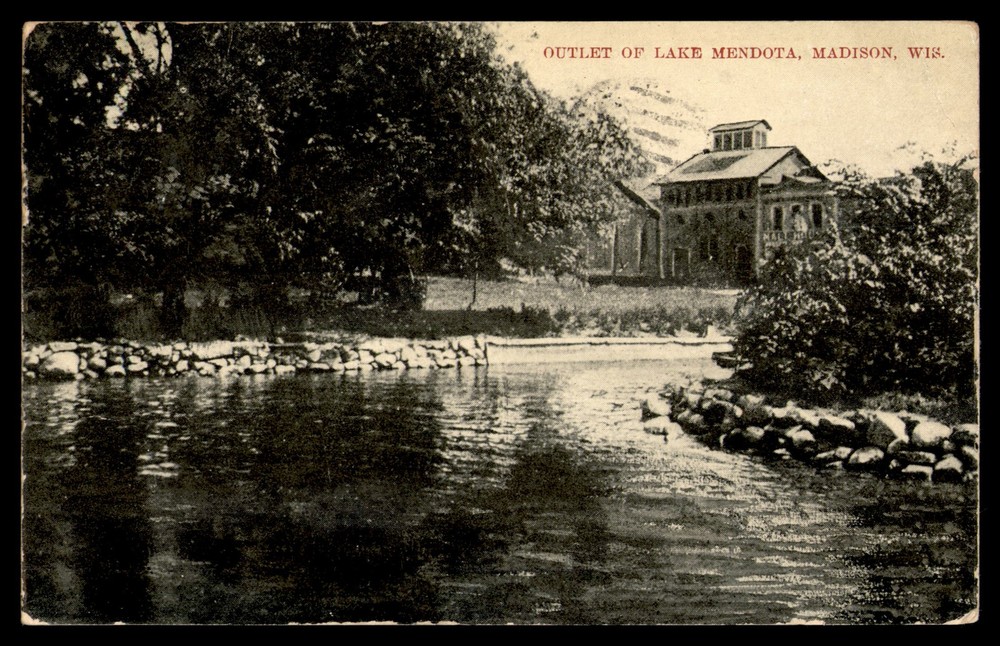 Postcard Lake Mendota Outlet, Madison, WI
