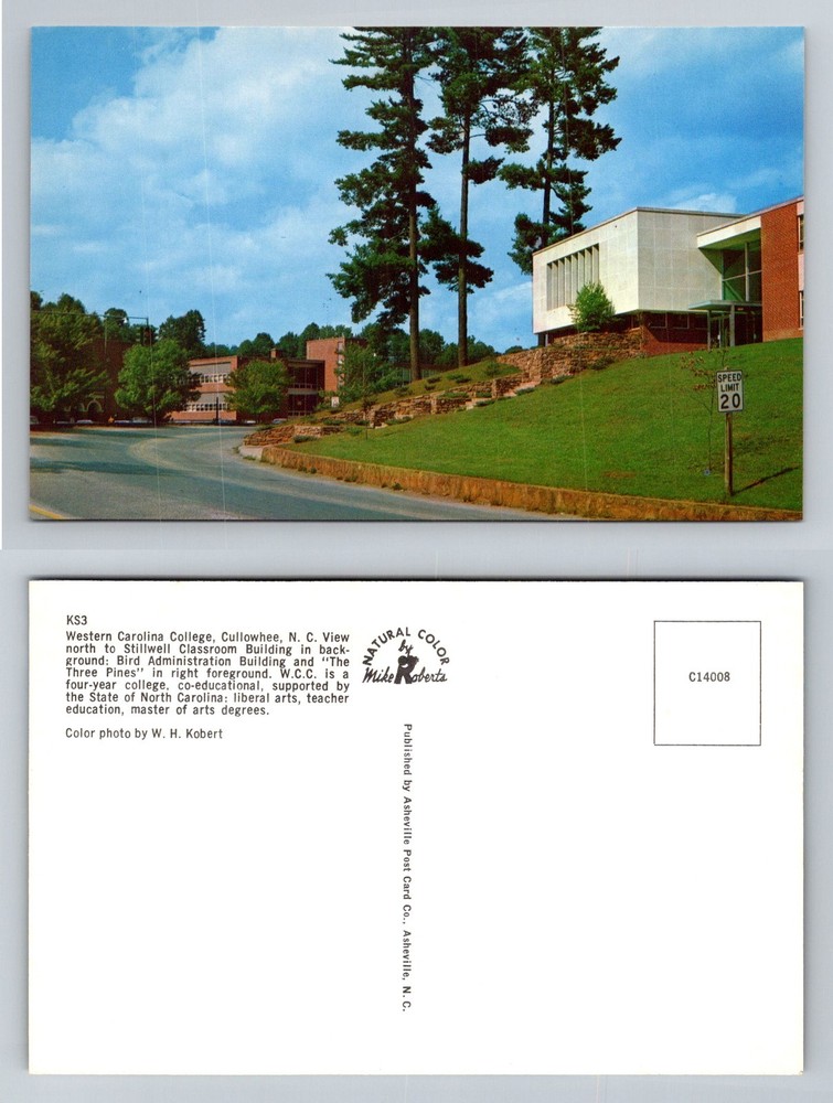 Cullowhee, NC-North Carolina, Western Carolina College Campus Vintage Postcard