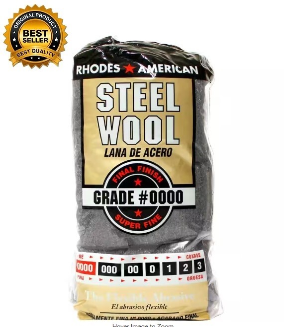 Steel Wool 12 pad, Super Fine Grade #0000, Rhodes American Final Finish DEAL....