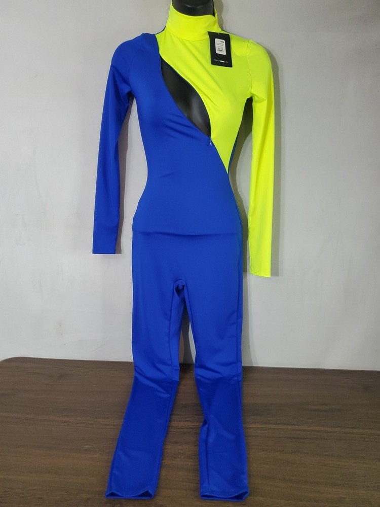 Fashion Nova No Contract Color Block Jumpsuit Women's Size Xs
