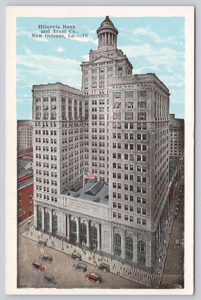 Postcard Hibernia Bank and trust company, New Orleans, Louisiana
