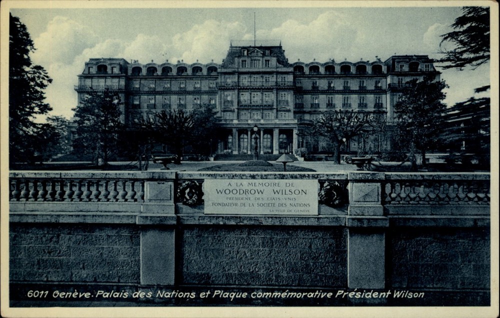Palais des Nations Geneva Switzerland vintage postcard r303